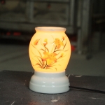 Đèn xông hương tinh dầu vẽ Hoa Lan|Dáng bầu thon|Xưởng SX đèn tinh dầu