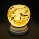 Đèn tinh dầu thơm hoa văn Chim Hoa|Dáng Bóng|Sứ Bảo Minh