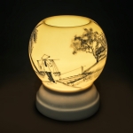 Đèn xông tinh dầu Bát Tràng hoa văn Đồng Quê|Dáng Bóng