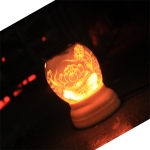 Đèn xông tinh dầu khắc Hoa Sen| Dáng bầu thon|Sứ Bảo Minh