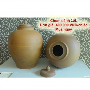 Chum sành ngâm rượu 20 Lit Bảo Minh Bát Tràng