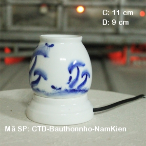 Đèn điện xông tinh dầu hoa văn Nấm Kiến| Dáng bầu thon nhỏ|Xưởng SX